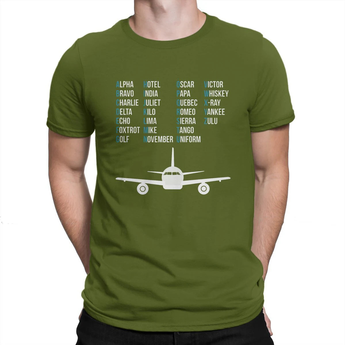 Phonetic Alphabet T-shirt Airplane Pilot Gift Aviation Lover Tshirt Cotton O-neck Unisex Tops Tees Men