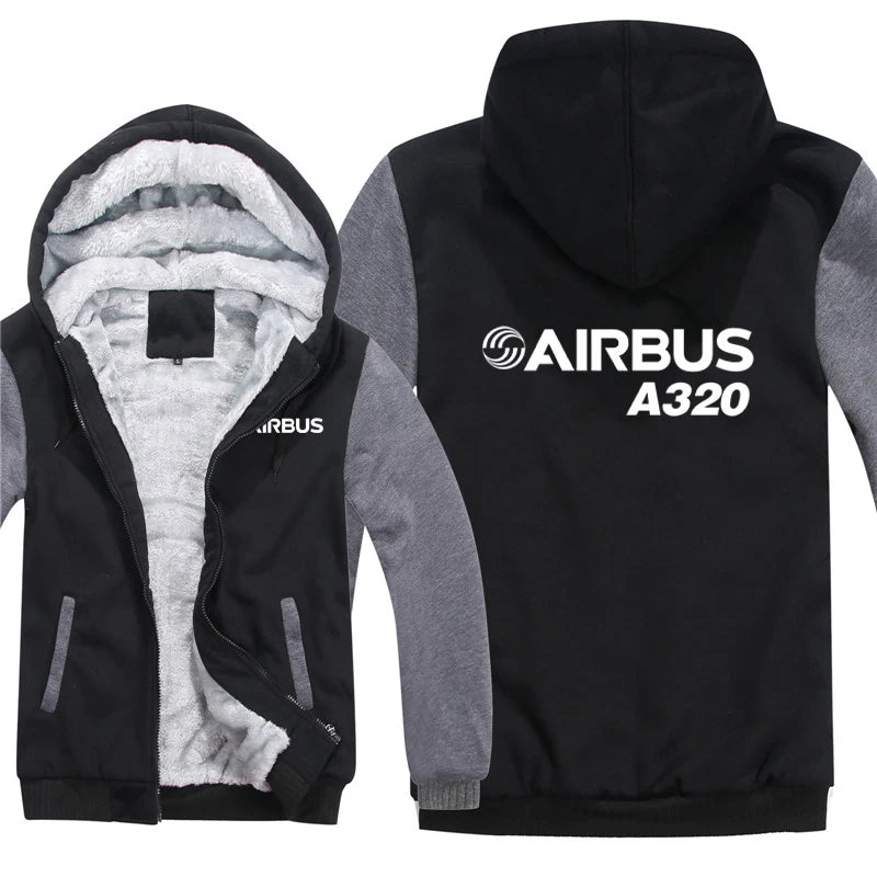 Airbus A320 Hoodies Men Fashion Coat Pullover Fleece Liner Jacket Plane Pilot 320 Airbus Sweatshirts Hoody