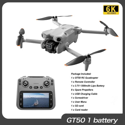 NEW GT50 PRO RC Drone 8K HD Dual Cameras WiFi GPS 20mins Flight Aerial Photography Quadcopter Remote Control UAV Boys Toys Gifts