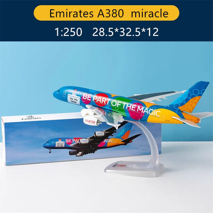 Model Singapore A380/Emirates Wildlife/British /France /Lufthansa Air Airline Aircraft Collection