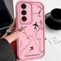 Airplane Route Silicone Case For Samsung Galaxy S25 FE S25 Edge S24 S23 Ultra S22 Plus A17 A14 A15 A55 A56 A36 A26 Soft Cover
