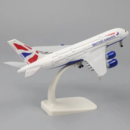 20cm Metal Aircraft Model Children Educational Toys British Airways A380 Scale