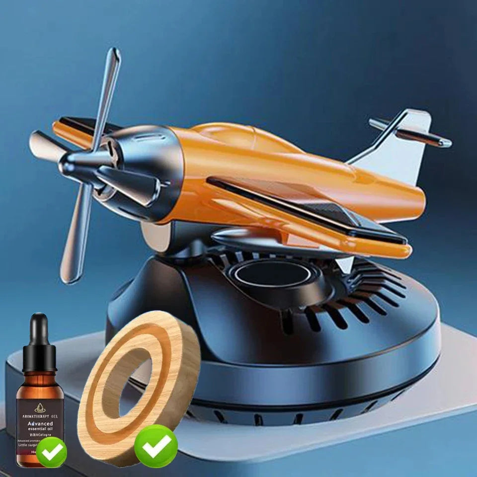 New Solar Car Air Freshener Helicopter Car Ornaments Accessories Decoration Propeller Rotating Auto Flavoring Perfume Diffuser