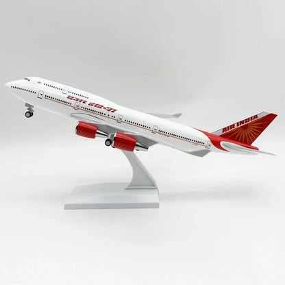 Display toy planes for kids 30cm India Airlines B747 Airplane Model Diecast Resin 1/250 Scale Planes Toy For Children