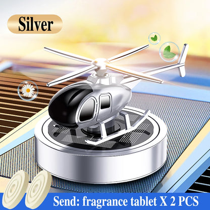 Car Air Freshener Solar Helicopter Modeling Automobile Perfume Car Interior Accessories Propeller Rotating Auto Perfume Diffuser