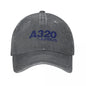 Airbus A320 Logo Baseball Caps Fashion Denim Fabric Hats Outdoor Adjustable Casquette Streetwear Baseball Cowboy Hat for Unisex