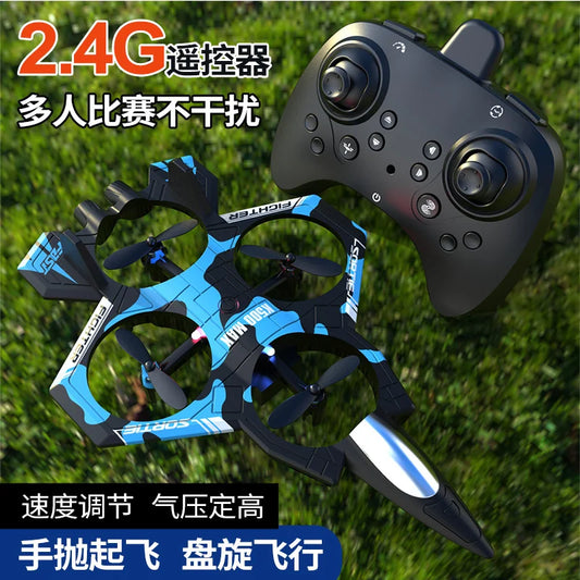 K500max Fighter Jet Quadcopter Drone Rolling Stunt Lights Rc Airplane no camera that can fly