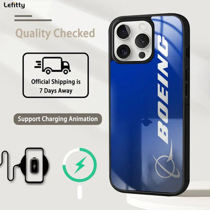 Cool The B_Boeing Design Phone Case MagSafe Magnetic for iPhone 16 15 14 13 12 11 Pro Plus Max Mini Wireless Charger Funda