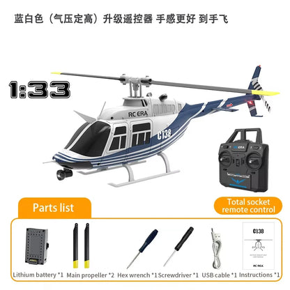RC ERA C138 BELL 206 Jet Ranger 6-axis Gyro Stabilized Altitude Hold 4ch RC Helicopter Aircraft Hobby for Adults -RTF