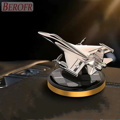 Car Air Freshener Fighter Aeroplane Perfume Solar Power Plane Diffuser Aluminium Airplane Fragrance Aircraft Dashboard Parfum