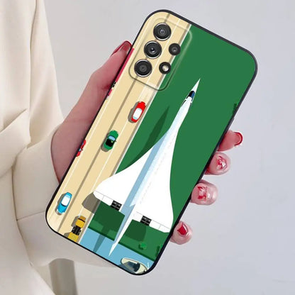 Concorde Air France Phone Case For Samsung S24,21,22,23,30,Ultra,20,Plus,Note,10,9,Black soft silicone case