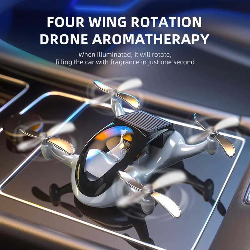 Car fragrance 2025 new solar powered UAV car perfume Interior fragrance decoration accessories lasting fragrance