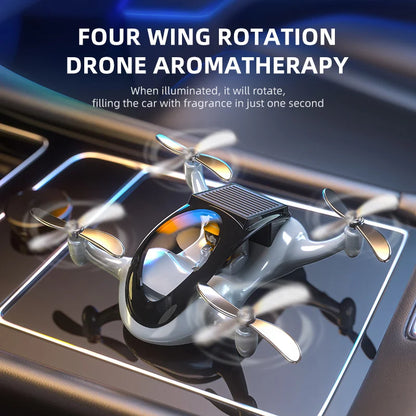 Car fragrance 2025 new solar powered UAV car perfume Interior fragrance decoration accessories lasting fragrance