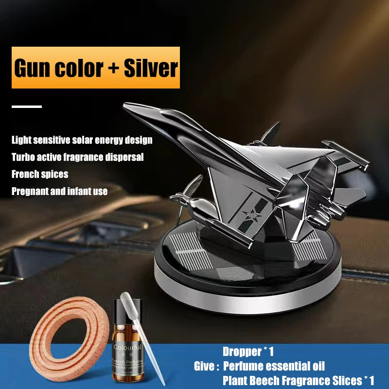 Car Air Freshener Solar Propeller Fighter Car Interior Decoration Accessories Long-lasting Fragrance Car Interior Decorations