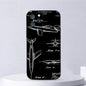 Aircraft Helicopter Airplane Phone Case For iPhone 15,14,13,12,11,Plus,Pro Max,XS,X,XR,SE,Mini,8,7 Soft Silicone Black Cover