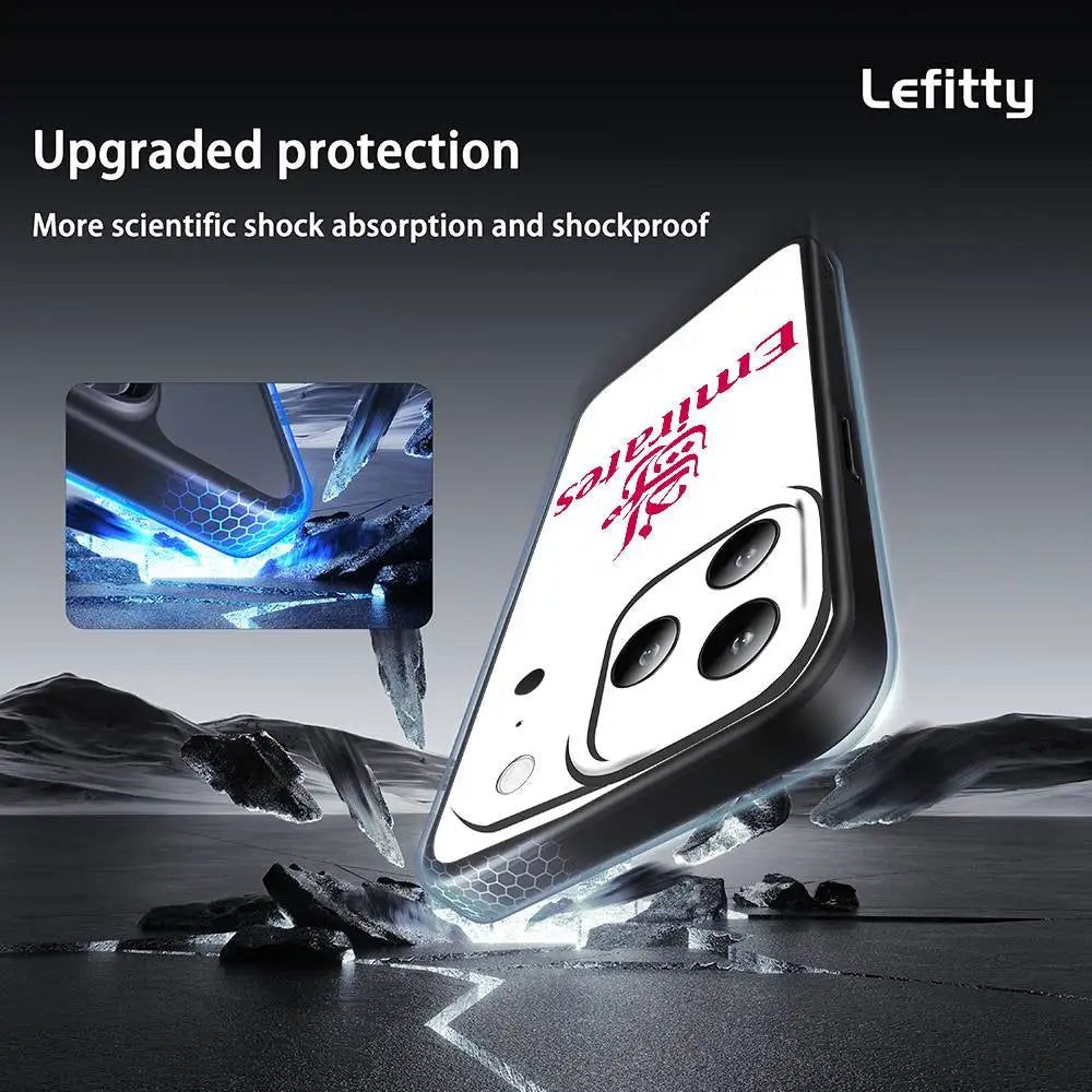 Emirates Airlines Phone Case For iPhone 17 16 15 14 13 12 11 Pro Max Plus Mini Black Frosted Soft Shell Funda