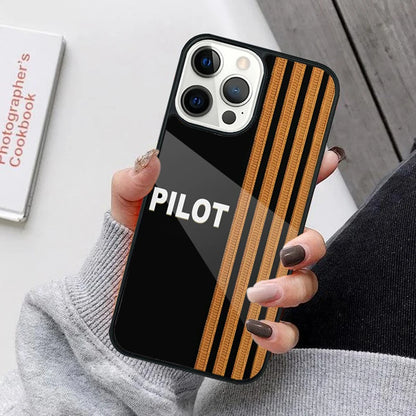 Airplane Pilot Epaulette Phone Case For iPhone 17 Air 16 15 14 12 Pro Max Plus Magsafe Magnetic Wireless Charging Cover