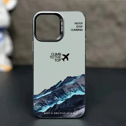 Mountain Peak Aircraft Phone Case for IPhone 17 16 14 15 11 12 13 Pro Max 16E 7 8 15 16 Plus 17 Air Shockproof Sunset IMD Cover