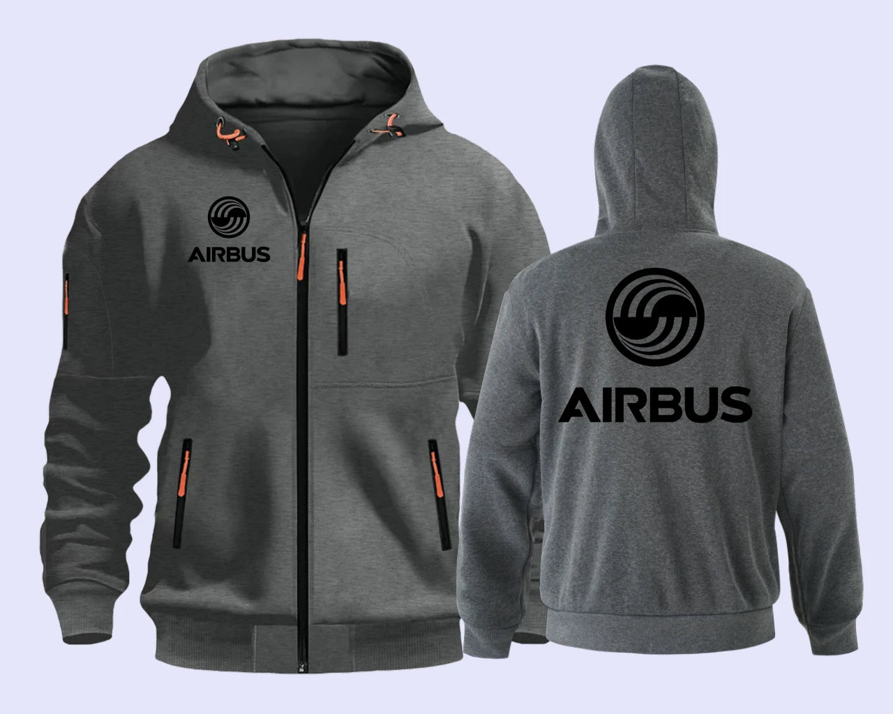 Airbus Airbusfan A320 AVIATION Flight Men's Hoodies Zip Hoodie Men Sweatshirts  Hooded Sweatshirt Zipper Cardigan Streetwear