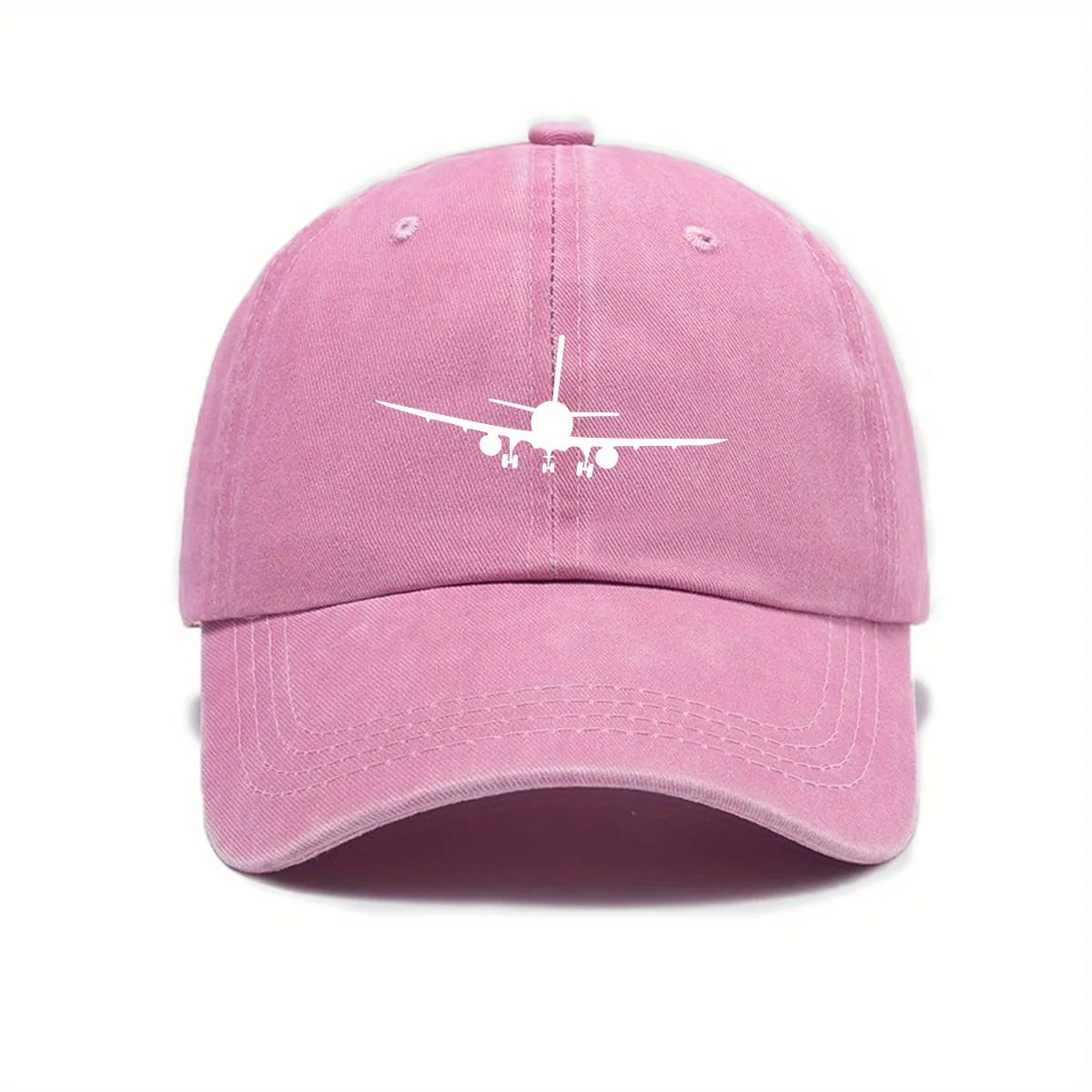 Airplane printed cap with simple design, men and women