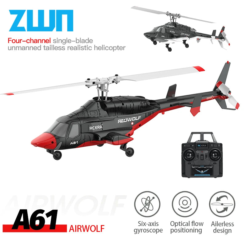 A61 RC Helicopter 2.4G 6-Aixs Gyroscope 4CH Altitude Hold Optical Flow Remote Control Helicopter Toys For Kid Adult