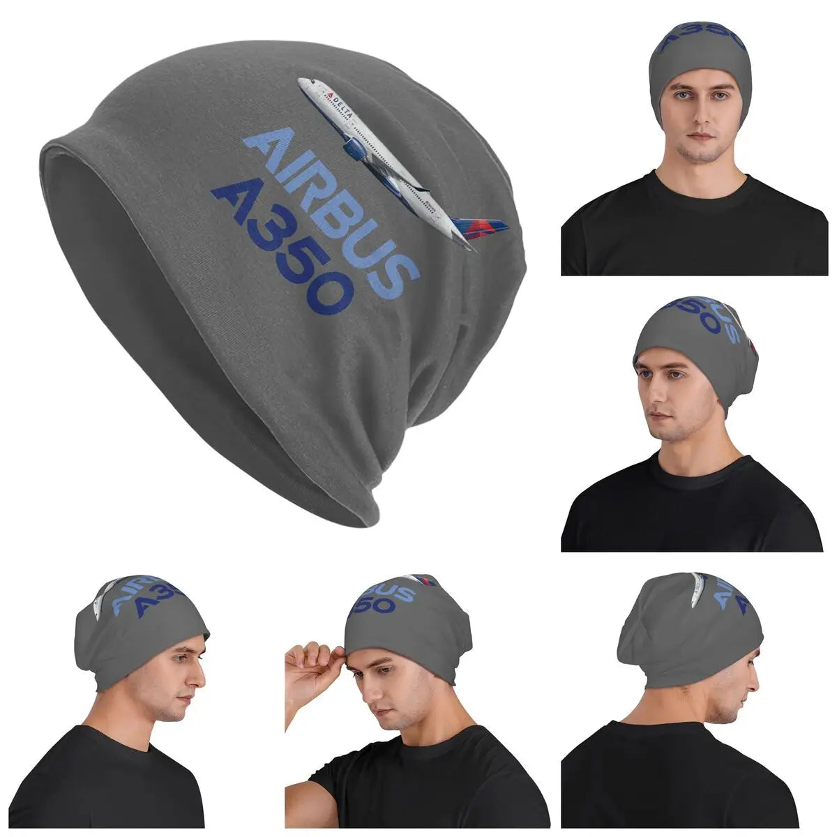 New Airbus Beluga A350 Warm Knitted Cap Fashion Bonnet Hat Autumn Winter Outdoor Beanies Hats for Men Women Adult