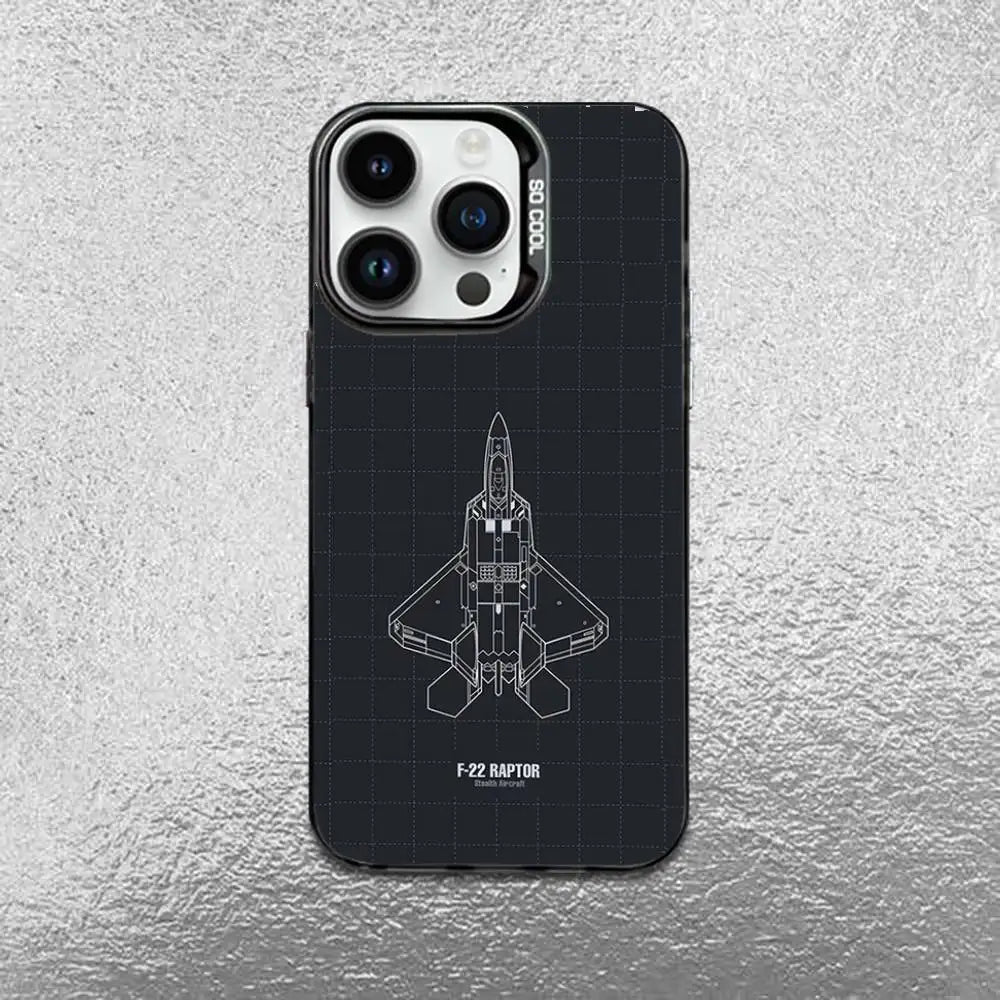 Fighter Plane Poster F-22 raptor Phone Case For iPhone
