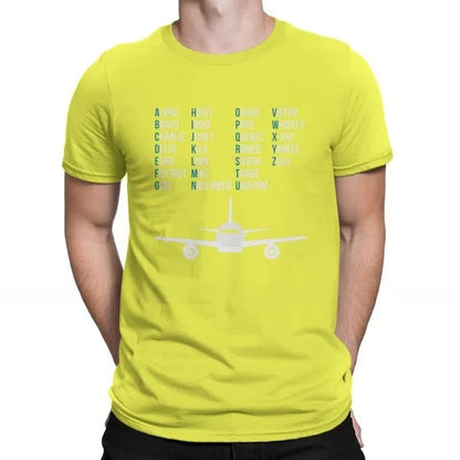 Aviation Lover Phonetic Bet irt Airplane Pilot Gift Cusizable Design Hand-Painted T-shirt for Men And Women