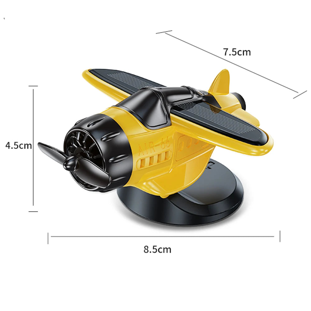 Solar Powered Aircraft For Car Tabletop Office Alloy Solar Energy Rotate Airplane Solar Energy Rotate Helicopter