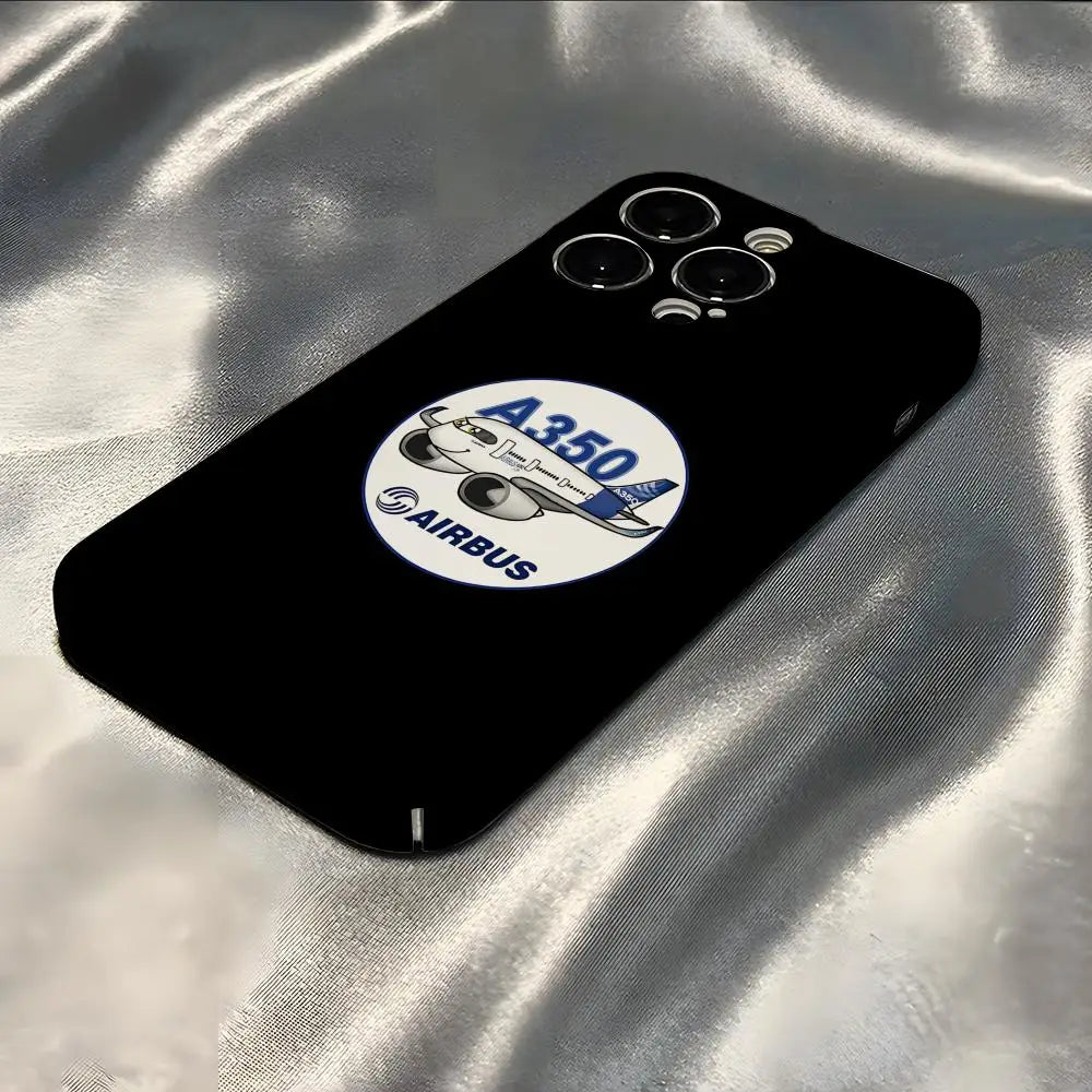 Airbus Logo Phone Case For Iphone 16 Pro Max 15 Pro 13 14 12 11 8 7 Plus X XR XS Max All Inclusive Cover