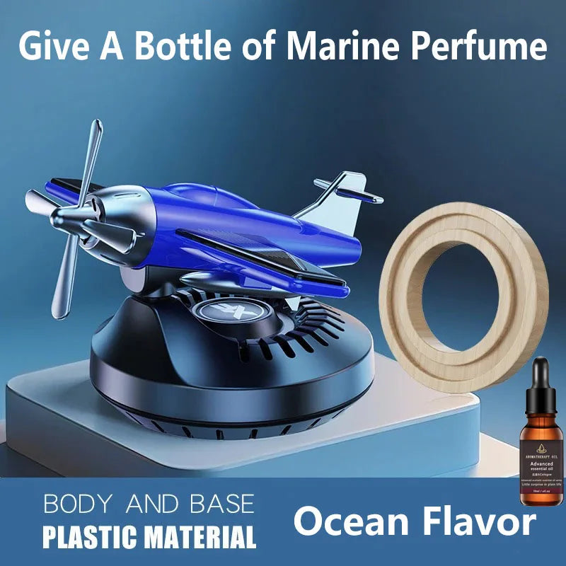 Car Indoor Air Freshener Helicopter Aromatherapy Perfume Solar Aircraft 360 Degree Rotating