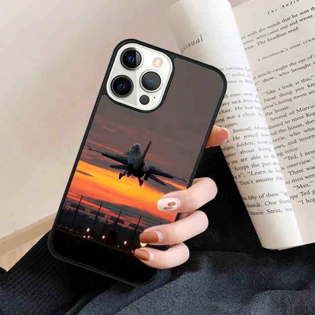 Jet Fighting Aircraft Phone Case Back Cover for iPhone 17 Air 16 15 14 13 11 12 Pro Max Plus Fundas Coque