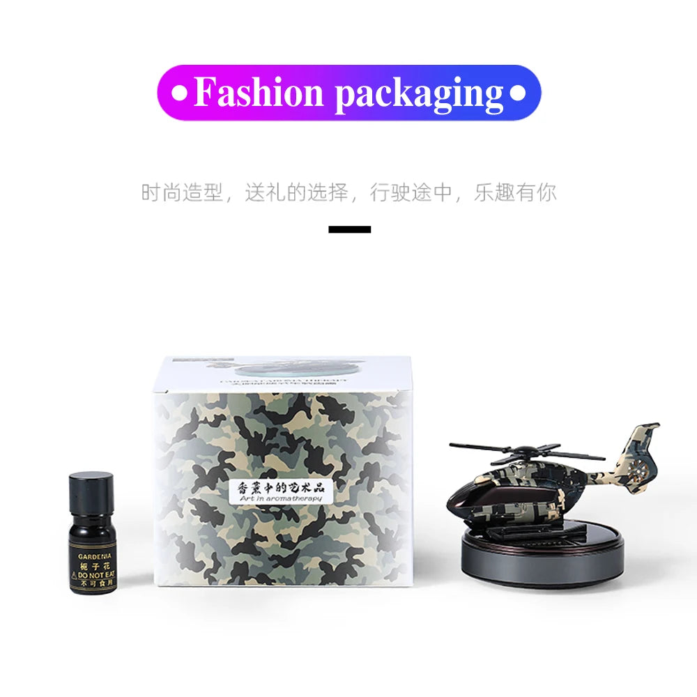 Solar Car Air Freshener Interior Accessories Supplies Helicopter Decoration Propeller Rotating Auto Flavoring Perfume Diffuser