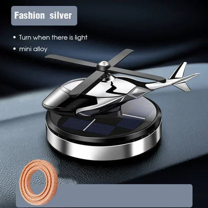 Solar Powered Car Fragrance Helicopter Decoration Alloy Material Interior Decoration Aesthetic Pleasing Automobile Perfu Amagi