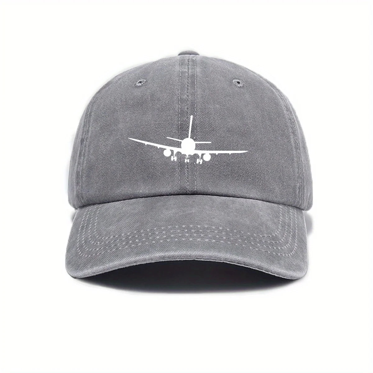 Airplane printed cap with simple design, men and women
