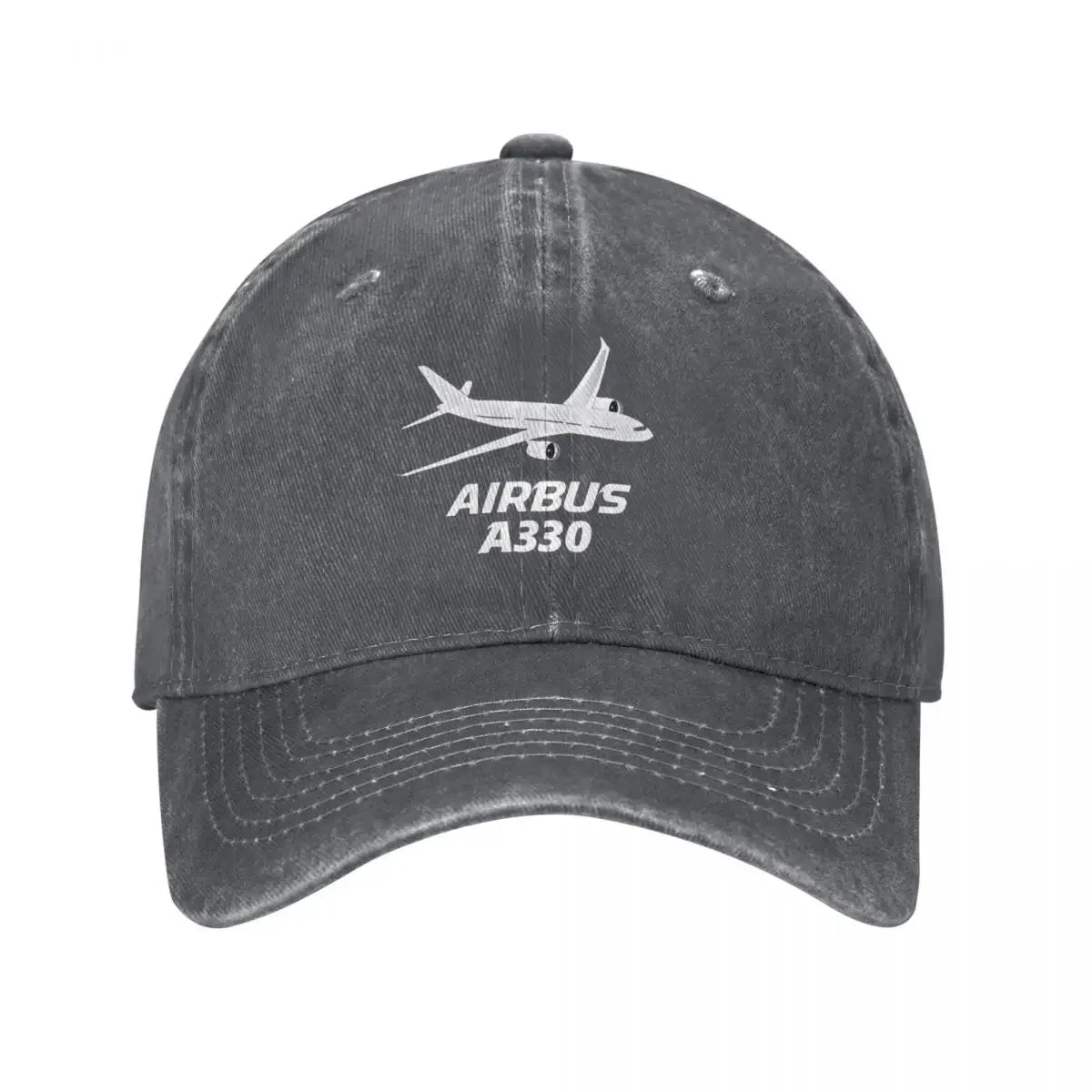 Airbus A330 Captain Baseball Cap Vintage Distressed Washed Airplane Sun Cap for Men Women Outdoor Activities Hats Cap