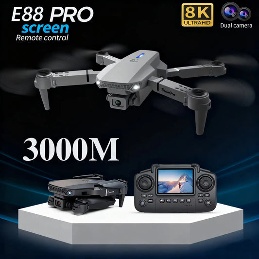 HD 5G Dual Camera E88PRO Drone 8K Quadcopter Aerial Photography Remote Control Screen Display HighDefinition Aerial Camera Drone