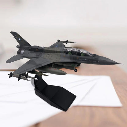 1:72 F16 Diecast Fighter Model, Retro Plane Model, Stimulated Airplane Collection Model with Display Base for Bedroom