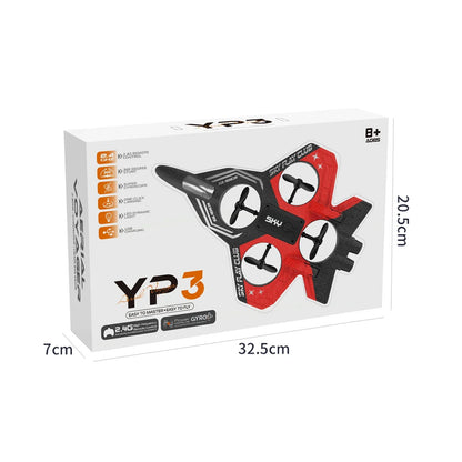 New YP3 Glider Flying Helicopter RC Hobby Jet Plane 2.4G Stunt Remote Control Foam Fighter Airplane Toy Drone With Light