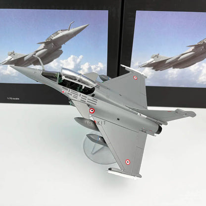 France Air Force Rafale Fighter Jet Airplane Metal Model Military Finished Alloy Simulation Aircraft