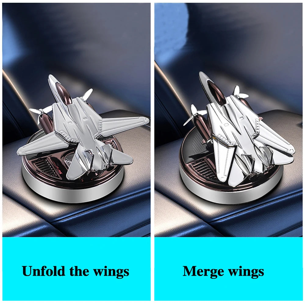 New Solar Fighter Car Air Freshener Propeller Rotate Perfume  Fragrance Decoration Flavoring Supplies Interior Accessories