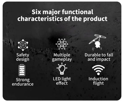 Levitating Luminous Flying Robot Astronaut Toy Aircraft Hand-Controlled Drone Interactive with Lights Outdoor Toys for Kids Gift