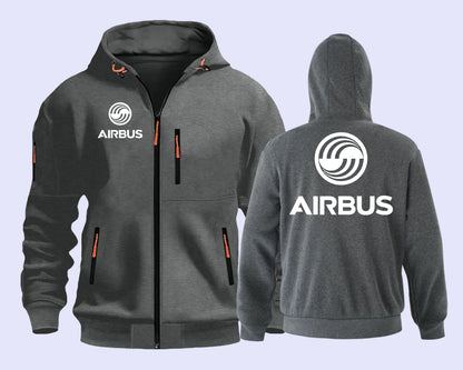 Airbusfan A320 AIRBUS AVIATION Flight Sports Sweatshirt Cardigan Hooded Jackets Cardigan Hooded Sweatshirts Baseball Jacket