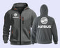 Airbusfan A320 AIRBUS AVIATION Flight Sports Sweatshirt Cardigan Hooded Jackets Cardigan Hooded Sweatshirts Baseball Jacket