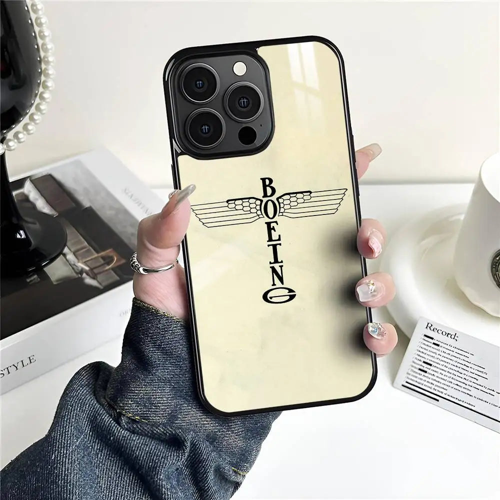 Cool The B_Boeing Design Phone Case MagSafe Magnetic for iPhone 16 15 14 13 12 11 Pro Plus Max Mini Wireless Charger Funda