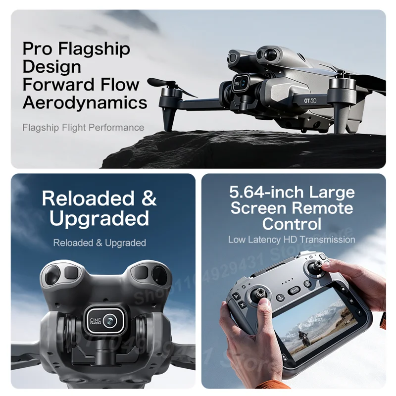 NEW GT50 PRO RC Drone 8K HD Dual Cameras WiFi GPS 20mins Flight Aerial Photography Quadcopter Remote Control UAV Boys Toys Gifts