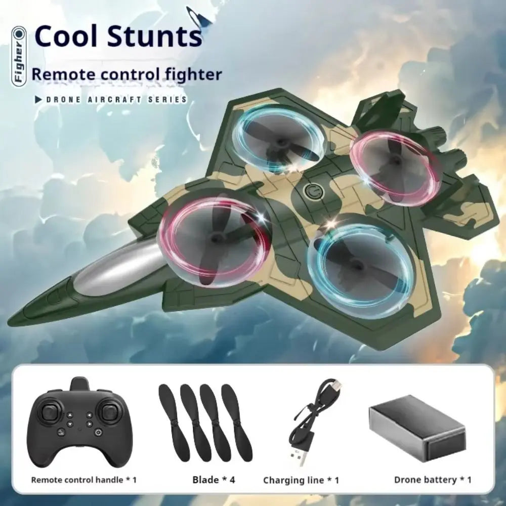 EPP Foam Remote Control Foam Fighter RC Drones Rechargeable Glider Flying Helicopter Toy Portable with Light RC Hobby Jet Plane