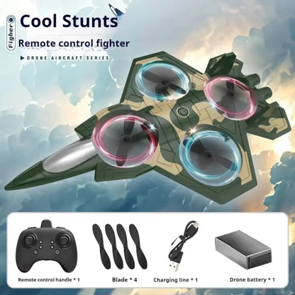 EPP Foam Remote Control Foam Fighter RC Drones Rechargeable Glider Flying Helicopter Toy Portable with Light RC Hobby Jet Plane