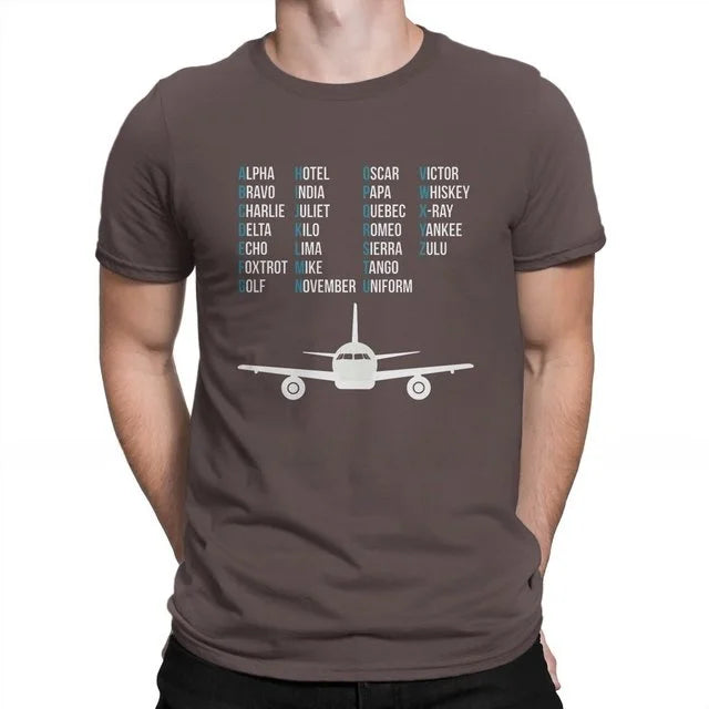 Aviation Lover Phonetic Bet irt Airplane Pilot Gift Cusizable Design Hand-Painted T-shirt for Men And Women