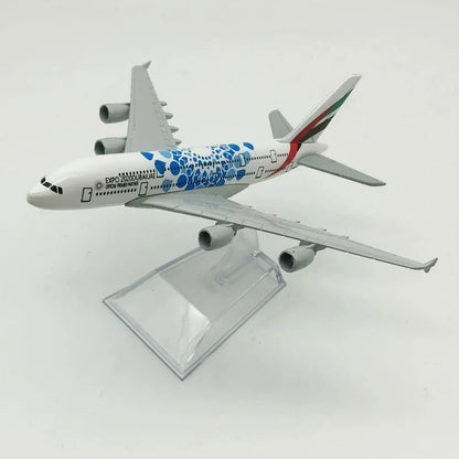 16CM A380 Series airplane kit Alloy Metal Diecast Airplanes Toy Airbus 380 plane model for Collection Gift